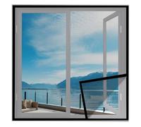 Moustiquaire pour fenêtre en maille pour Salon 90x120cm Noir Rideau Moustiquaire Porte Anti Mouches Moustiquaire pour Porte d’Entrée Balcon Fenêtres, Respirable Maille