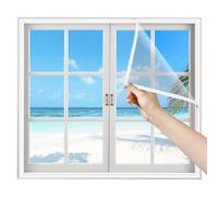 Moustiquaire pour fenêtre en Porte Entree 80x90cm Blanc Fenetre Exterieur universelle Pour FenêTre De Toit