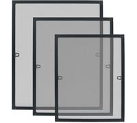 Moustiquaire pour fenêtre - ZGEER - Cadre fixe en aluminium - Sans perçage - 120x140 cm - Anthracite