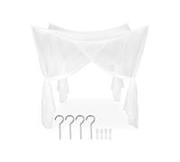 Moustiquaire pour lits simples et doubles en polyester blanc