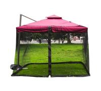 Moustiquaire pour parasols 3m avec Fermeture éclair et lestage Carré et cylindrique Pergola réglable Moustiquaire pour extérieur Jardin Cour Patio Camping (300 * 300 * 230CM)
