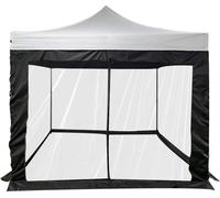 Moustiquaire pour pavillon 3x3 Mobili Rebecca Banyan 240x1200 cm Polyester Noir Montage nécessaire