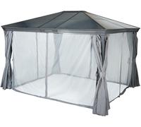 Moustiquaire pour pergola BELIZE Ardoise 3,6 x 3 m - L. 282 H. 342 cm Polyester Hespéride