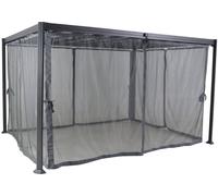 Moustiquaire pour pergola BELIZE Ardoise 3 x 3,8 m - L. 330 H. 215 cm Polyester Hespéride