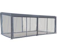 Moustiquaire pour pergola bioclimatique ""Avila"" graphite 6 x 3,5m en polyester - Hespéride