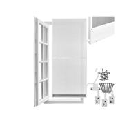 MOUSTIQUAIRE DE PORTE - TECTAKE - Moustiquaire pour porte cadre en aluminium ajustable 95 cm x 210 cm - Blanc