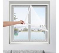 Moustiquaire Pour Résistant Aux Animaux Domestiques Autocollant, PRideaux en Grille King Kong Pour Chambre À Coucher, Cuisine, Terrasse, Moustiquaire Lavable Noir Blanc(White,85x130cm)