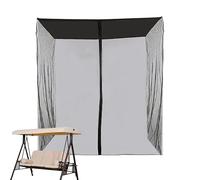 Moustiquaire pour terrasse, écran en maille avec fermeture éclair, protection UV légère et robuste pour appartement, terrasse, camping, arrière-cour, cour