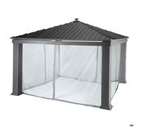 Rideaux moustiquaire pour tonnelle PATIA Ardoise 4 x m - Polyester Hespéride