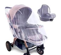 Moustiquaire Poussette Universelle, Moustiquaire Bebe, Respirant Protection Anti-Insectes, Capote Cosy pour Moustiquaire Lit Bébé, pour Bébés Poussette, Landau, Berceau et lit de Voyage (Blanc)
