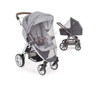 Moustiquaire / Protection anti-insectes universelle pour landau, poussette et lit parapluie Optimale contre les piqûres, Tissu à Mailles résistante, solide et lavable - Gris