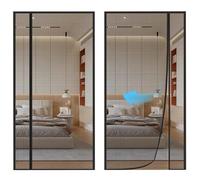 Moustiquaire sur Mesure AimantéE 90x215cm Enroulable Rideau Anti Mouche Insecte Moustique Portes De Balcon Coulissantes Noir