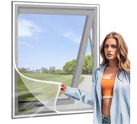 Moustiquaire sur Mesure Patio 95x195cm Blanc Moustiquaire Fenetre Sans Percage Cadre Fixe Moustiquaire Fenêtre Fenetre Mosquitera para Ventanas