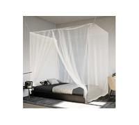 vidaXL Moustiquaire suspendue 156 Maille pour lit 220x180x180 cm Blanc