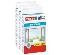Moustiquaire - TESA - Insect Stop Standard - 1,10 m x 1,30 m - Fixation auto agrippante - Blanc