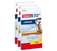 tesa Lot de 3 Moustiquaires Comfort Recharge Bande Auto-agrippante 5,6 m blanc