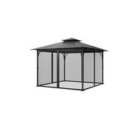 Moustiquaire Tonnelle Jardin 304,8x304,8x204,2cm Avec Double Fermeture Eclair Patio