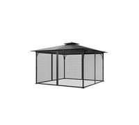 Moustiquaire Tonnelle Jardin 365,8x365,8x228,6cm Gazebo Avec Double Fermeture Eclair