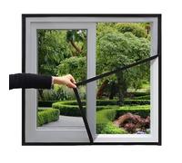 Moustiquaire Transparente Universelle pour Fenêtre,avec Rubans Adhésifs sans Percage（170x180cm Nero）