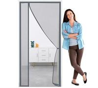 Moustiquaire universelle pour fenêtre - 250x230 cm - Moustiquaire fixe ajustable - avec bandes auto-adhésives et épingles pour cuisine/salon/chambre à coucher,gris