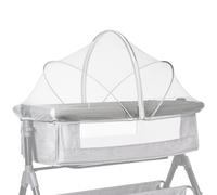 Moustiquaire Universelle pour Lit De Voyage, Bébé Près De Berceau, Fermeture Éclair Silencieuse, Accès Facile, Maille Fine pour Enfants, 100×55×55CM (Blanc)