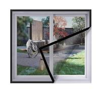 Moustiquaire Universelle Transparente avec Fermeture pour Fenêtres en Lavable et à la Taille Souhaitée 115x140cm