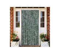 vidaXL Moustiquaire Vert et blanc 90x220 cm Chenille