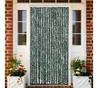 vidaXL Moustiquaire Vert et blanc 90x220 cm Chenille