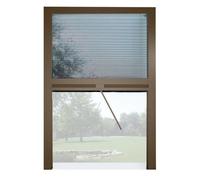 Moustiquaire verticale plissée réductible bronze mélodies hyperbriko 160 x 160 c