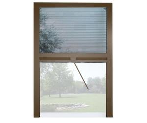 Moustiquaire verticale plissée réductible bronze mélodies hyperbriko 160 x 160 c