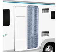 vidaXL Moustiquaire Rideau d'Insectes de Porte Rideau Contre Mouches Moustiques Caravane Extérieur Maison Mobile Argenté 120x220 cm Chenille