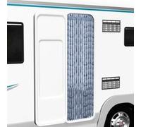 vidaXL Moustiquaire Rideau de Porte Contre Mouches et Moustiques Argenté 120x220 cm Chenille