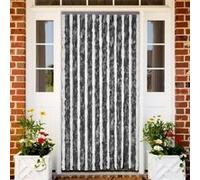 vidaXL Moustiquaire Chenille 120x220 cm Gris et blanc