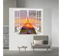 Moustiquaires Aimanté 132 x 100 cm Joint Magnétique de Haut en Bas avec Fermeture Automatique Rideau Moustiquaire Aimantée pour Toutes Les Tailles de Fenêtre, Blanc