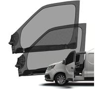 Moustiquaires de Porte Avant Compatibles avec Renault Trafic/Vauxhall/Opel Vivaro 2014-2025, (Paire) 2 Pièces Pare-Soleil de Fenêtre de Voiture Double Couche Maille Respirante pour Camping