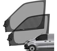Moustiquaires de Porte Avant pour Citroen Jumpy/Peugeot Expert/Toyota Proace/Crosscamp 1994-2025, 2 Pièces Pare-Soleil de Fenêtre de Voiture Maille Respirante pour Camping Protection Insectes