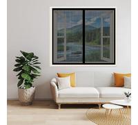 Moustiquaires pour Fenêtre 56 x 86 cm Anti-Moustiques et Anti-Poussière Moustiquaire sur Mesure Sans Percer Facile à Installer pour Porte D'Entrée Intérieur et Fenêtres, Noir