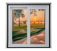 Moustiquaires pour Fenêtres 95x125cm Moustiquaire Fenêtre Filet, Moustique Protecteur Filet, Invisible Fenêtre Filet Écran Insecte avec Rouleaux Auto-Adhésifs,Noir