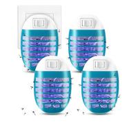 Moustique Tueur Lampe 4 Pack, Anti-moustiques Electrique pour Intérieur, Piège à Mouches et Moustiques, Prise Anti Moustique, Sûr et Non Toxique, Parfait pour Chambre, Cuisine, Séjour