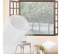 Moustiqueres Fenêtre 120x500cm, Filet Moustiquaire Protection Contre les Moustiques Grillage Fin Anti-Insectes Toile Moustiquaire pour Chat Fenêtre, Blanc