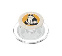 Moutarde Chat méditant pour Les Amoureux des Chats, propriétaires de Chats PopSockets PopGrip pour MagSafe