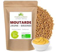 Moutarde Jaune en Graines Naturelles100g - Idéal Recette Moutarde Maison à l'Ancienne - Sachet Fraîcheur Biodégradable Refermable (100)