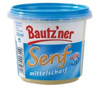 Moutarde mi-forte Bautzner le classique en pot bleu 200ml