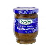 Moutarde pour saucisses blanches Develey originale de Munich douce pratique en pot 250ml