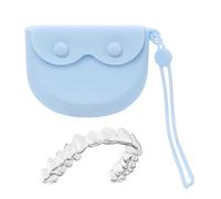 Mouth Guard Case - Porte-mouthguard UV Cleanser Denture, Portable Storage Box With Drain Holes, Protects Aligners, Compatible Night Guards, And False Teeth, Easy To Carry, Sturdy And Compact | Tra