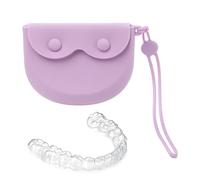 Mouth Guard Case - Porte-mouthguard UV Cleanser Denture, Portable Storage Box With Drain Holes, Protects Aligners, Compatible Night Guards, And False Teeth, Easy To Carry, Sturdy And Compact | Tra