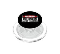 Mouth Works Faster Than Brain Funny Gen Z Yapping Meme PopSockets PopGrip pour MagSafe