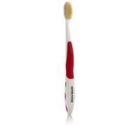 MOUTHWATCHERS Brosse à dents souple avec fil dentaire, 1 brosse manuelle pour adultes, ultra propre, adaptée aux dents et gencives sensibles, rouge par Dr. Plotka