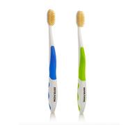 MOUTHWATCHERS Dr Plotkas Lot de 2 brosses à dents manuelles ultra douces pour adultes, brosse à dents ultra propre, bon pour les dents et les gencives sensibles - Couleurs variables