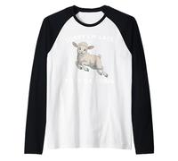 Mouton amusant d'agneau avec inscription « Sorry I'm Late I was Dilly Dallying » Manche Raglan